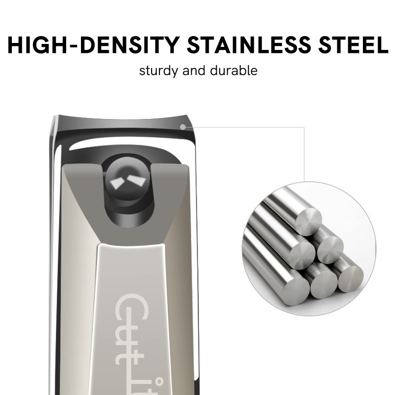 Cut it Nail Clipper Sets, Professional Finger and Toe Nail Clipper Set, Edgy Nail Cutter for Thick Nails for Man and Women, Precisely Stainless Steel Fingernail & Toenail Clippers with Nail File, 3PCS - Image 3